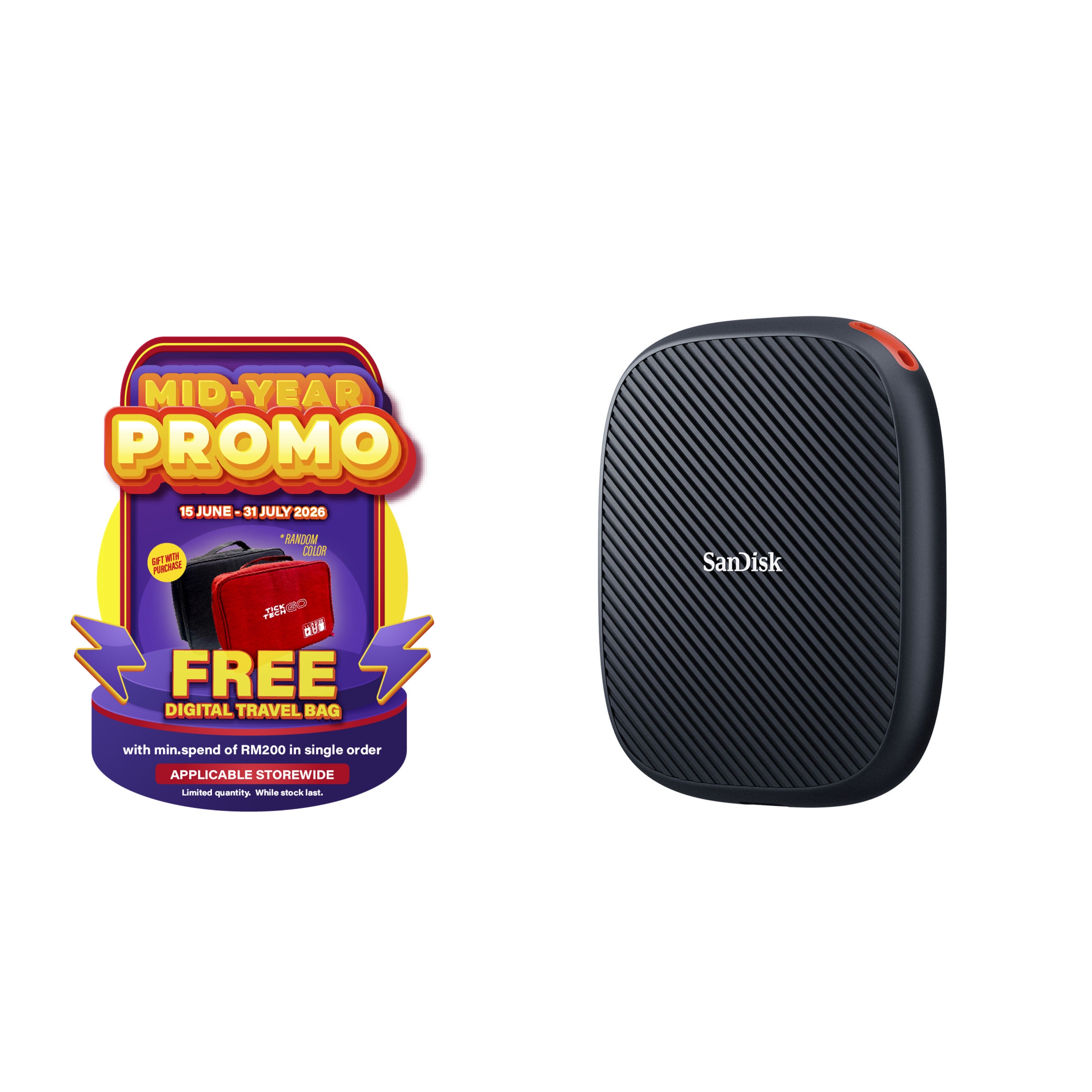 Sandisk® Phone SSD SSDE62 Portable SSD with MagSafe (1TB/ 2TB)-Data Storage-futuromic